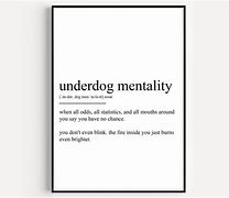 Underdog Mentality Adalah